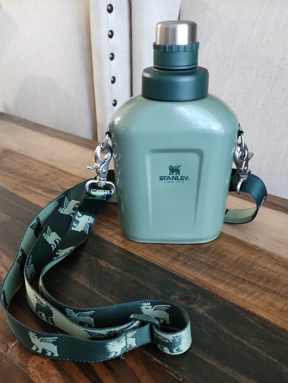 Stanley Sage Green Canteen with Branded Strap